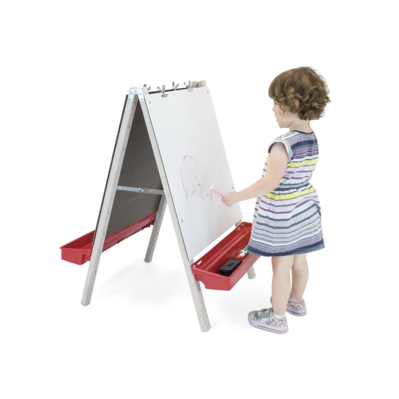 Toddler Adjustable Easel With Write And Wipe Panels Whitney Brothers