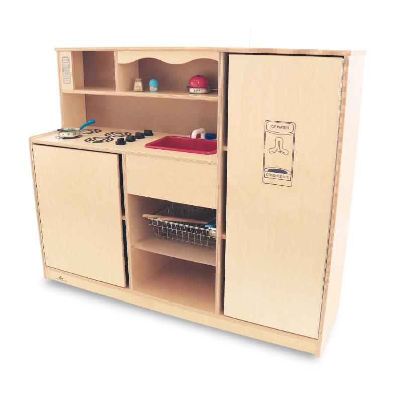 wooden preschool kitchen