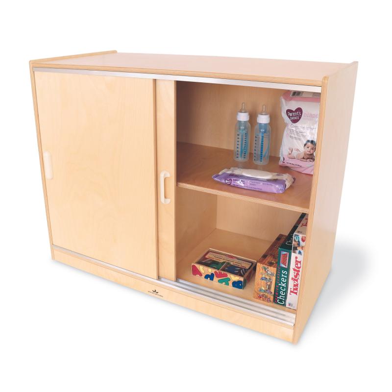 Sliding Doors Storage Cabinet Whitney Brothers Sliding Doors Storage Cabinet Whitney, Toy Box With Sliding Doors