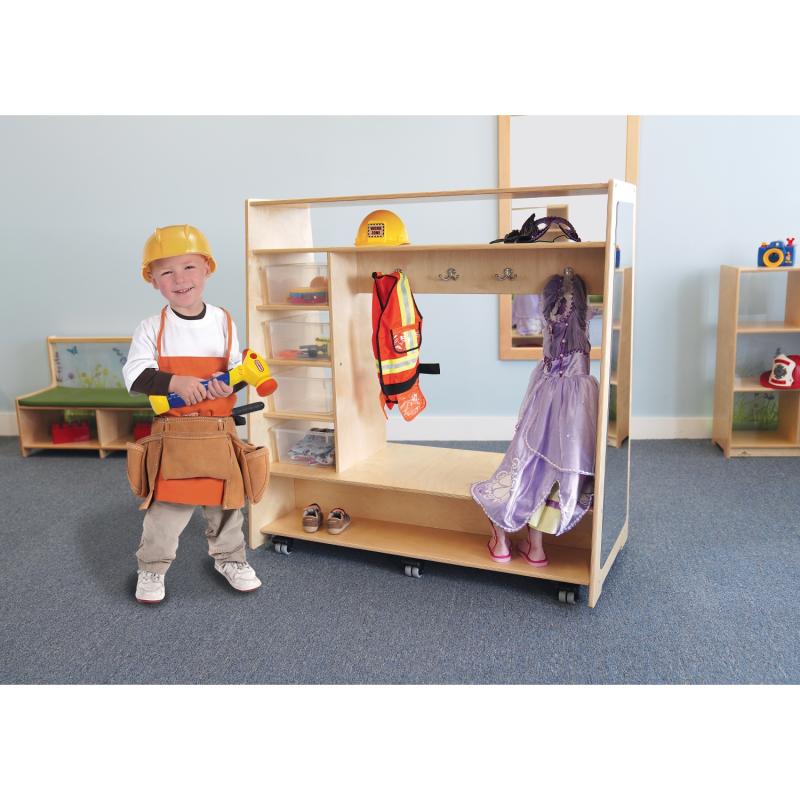 WB1734 - Mobile Dress Up Center w/Trays and Mirror