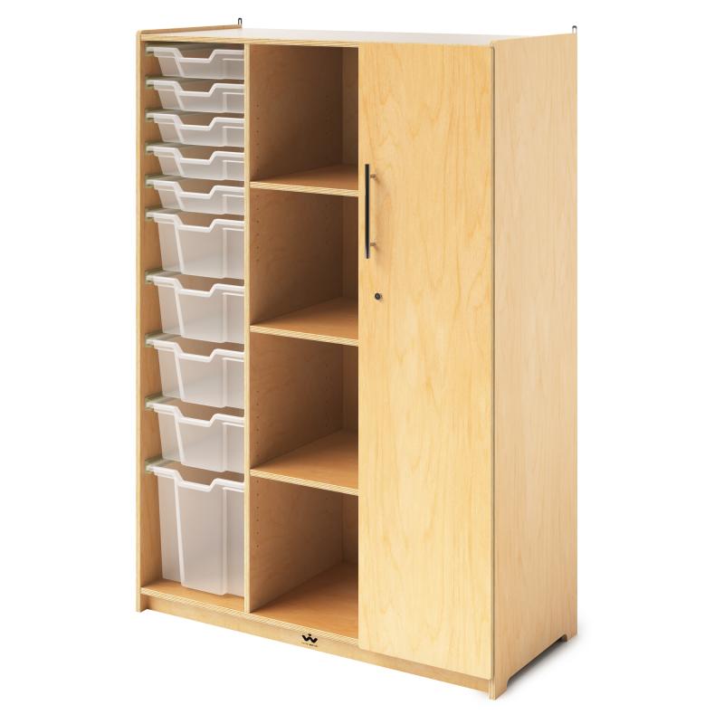 WB1810 - Teachers Wardrobe W/Trays & Locking Door