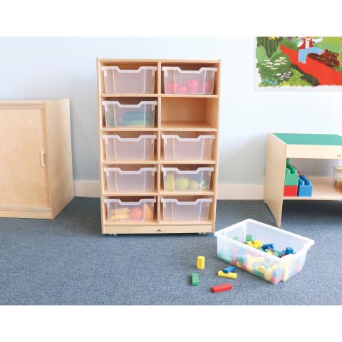 WB1671 - 10 Cubby Mobile Tray Storage Cabinet