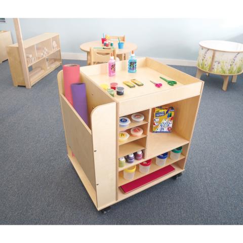 Kids Art Cart Ideas and Storage System - TinkerLab