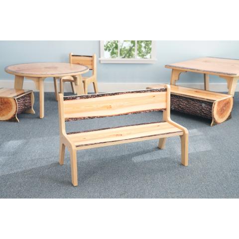 Nature View Live Edge Small Log Bench 10H Whitney Brothers