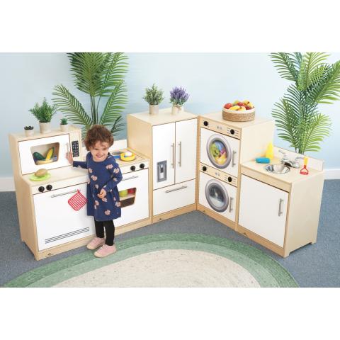 WB7400 Contemporary Kitchen Collection - White_hero with model