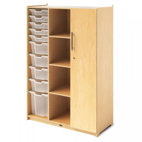 WB1810 - Teachers Wardrobe W/Trays & Locking Door