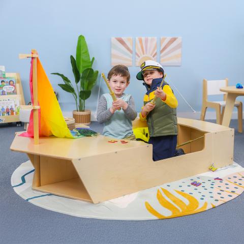 WB1170 Imagination Boat_hero with models and props.