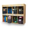 Diaper Bag Storage Cabinet filled
