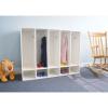 WB0659 - Whitney White Five Section Coat Locker