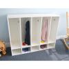 WB0659 - Whitney White Five Section Coat Locker