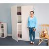 WB0665 - Whitney White Tall And Wide Wall Cabinet