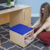 WB1811 - Teachers Rolling Stool With Trays