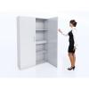 WB0665 - Whitney White Tall And Wide Wall Cabinet