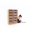 WB1671 - 10 Cubby Mobile Tray Storage Cabinet