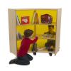 WB1824 - Back Curve-Out Cabinet Yellow Acrylic Back