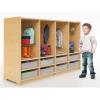 WB3404 - Toddler Eight Section Coat Locker With Trays