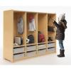 WB3904 - Preschool 8 Section Coat Locker W/Trays